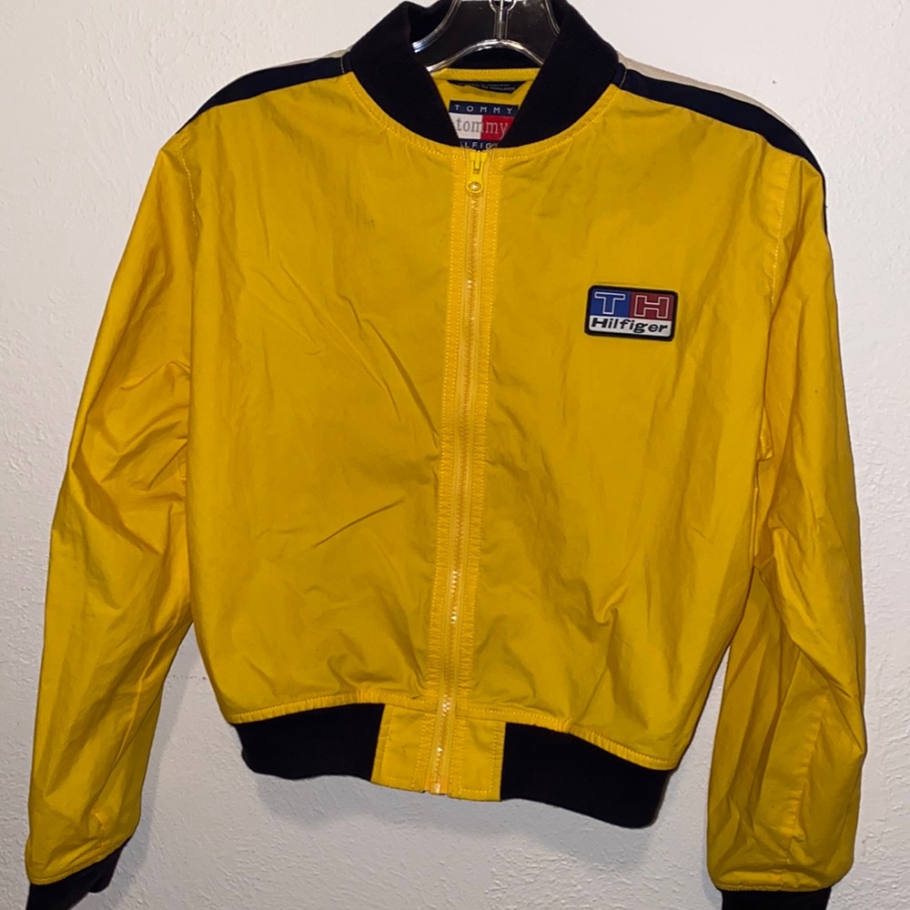 Vintage Y2K Yellow Tommy Hilfiger Rain Jacket S/P